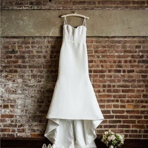 Amsale White Wedding Dress